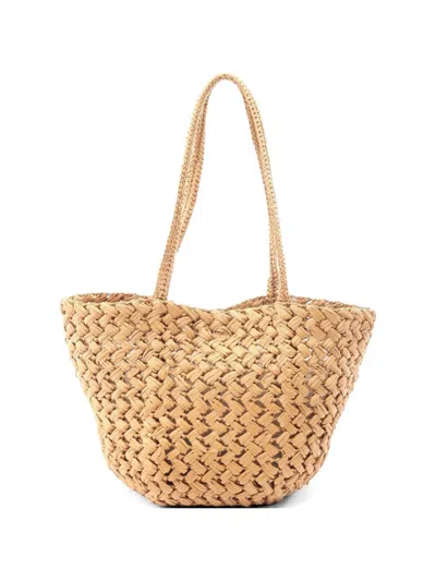 Pre-owned The Row 2020s Estelle Two Raffia Tote Bag In Neutral
