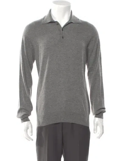 Pre-owned The Row 2025 Judi Polo Sweater In Gray