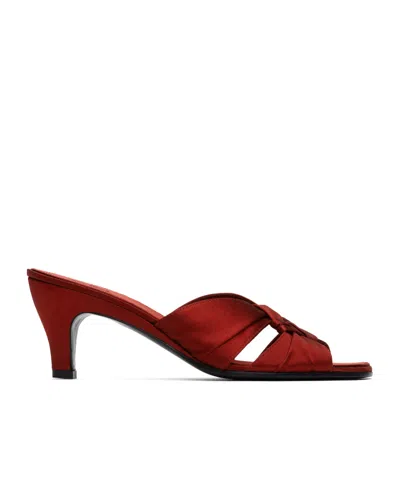 The Row Red Soft Knot Pumps In Red Red