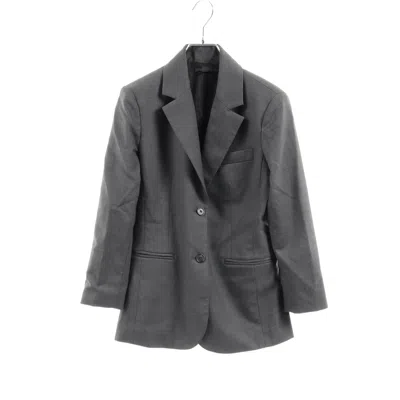 The Row 2b Tailored Jacket Wool Gray In Grey