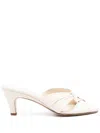 The Row Soft Knot Mules In White