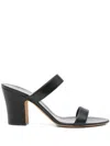 The Row Round Toe High Heel Sandals In Black