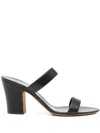 The Row Round Toe High Heel Sandals In Black