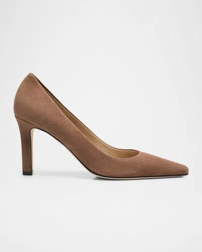 The Row 80mm Carla Suede Pumps In Brown