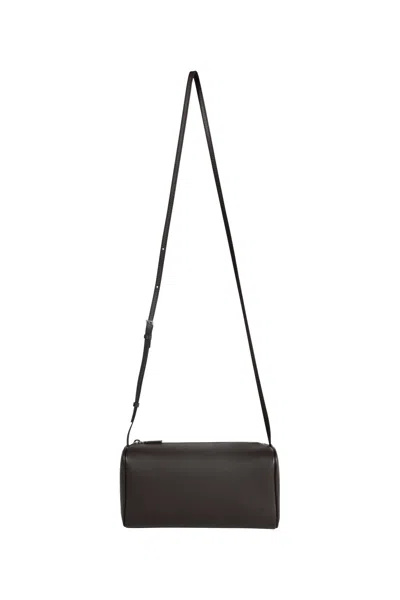 The Row 90's Leather Crossbody Bag In Black