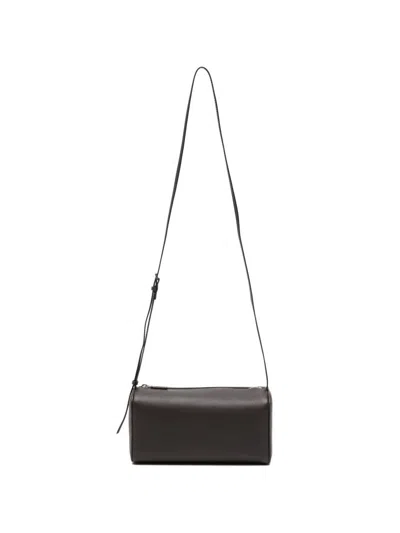 The Row 90's Leather Crossbody Bag In Black