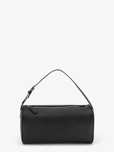 The Row 90's Leather Handbag In Black