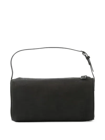 The Row 90's Leather Shoulder Bag In Black