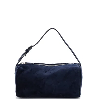 The Row 90's Top Handle Bag Suede In Blue