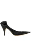 The Row Liisa Brown Leather Pumps In Black
