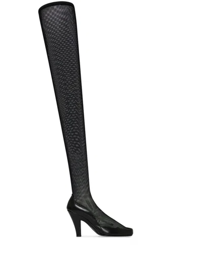 The Row 90mm Sock Leather Pumps In Black