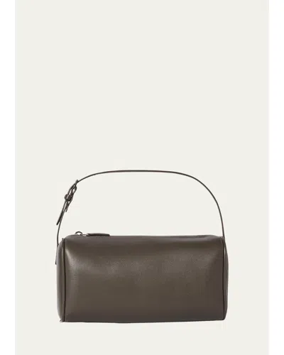 The Row 90s Lambskin Shoulder Bag In Brown