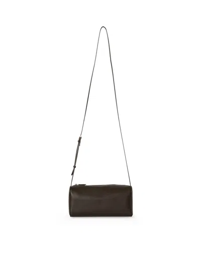 The Row 90`s Leather Shoulder Bag In Brown