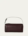 The Row 90s Top-handle Bag In Silk Leather In Burgundy