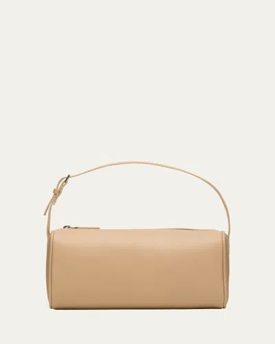 The Row 90s Top-handle Bag In Silk Leather In Sand