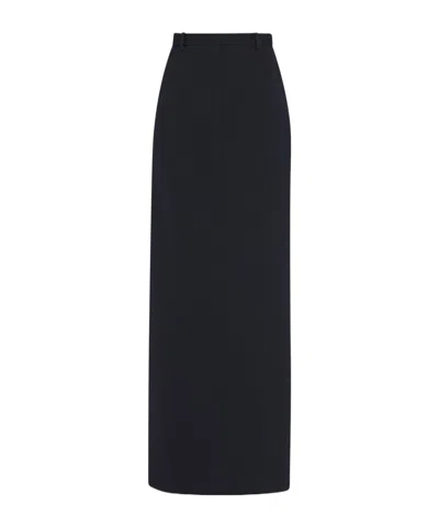 The Row A-line Wool Skirt In Black