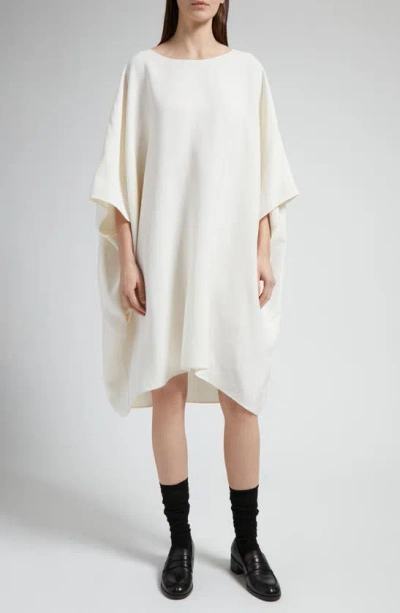 The Row Abasi Wool & Silk Shift Dress In Ivory