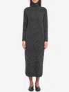 The Row Melange Charcoal Cashmere Melani Sweater Dress In Gray