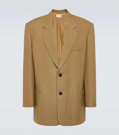 The Row Abram Single-breasted Virgin Wool Blazer In Oak Brown