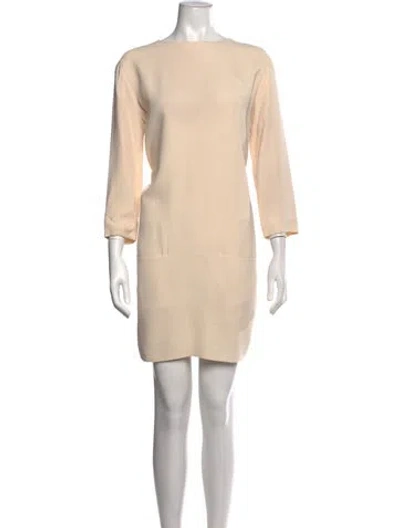 Pre-owned The Row Acetate Mini Dress In Neutrals