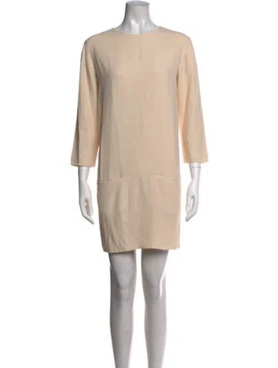 Pre-owned The Row Acetate Mini Dress In Neutrals