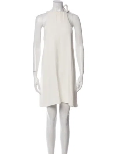 Pre-owned The Row Acetate Mini Dress In Neutrals