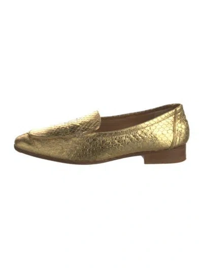 Pre-owned The Row Adam Leather Loafers In Gold