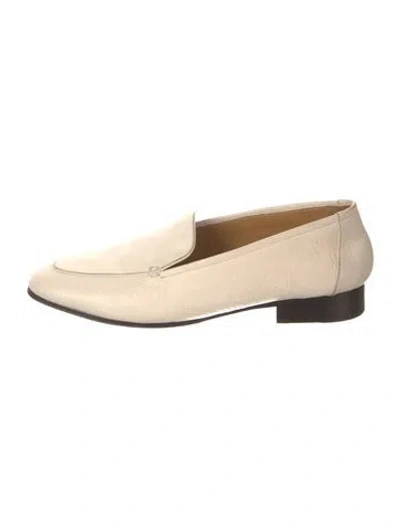Pre-owned The Row Adam Leather Loafers In Neutral