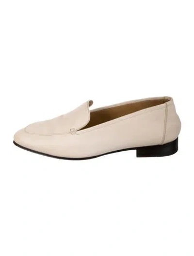 Pre-owned The Row Adam Leather Loafers In Neutral