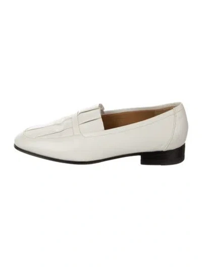 Pre-owned The Row Adam Leather Loafers In White