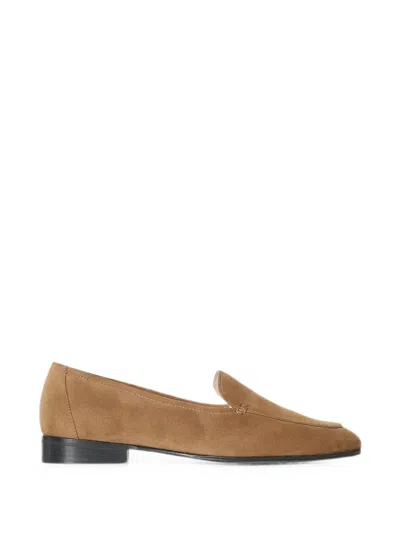 The Row Adam Suede Loafers In 中性色