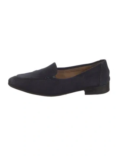 Pre-owned The Row Adam Suede Loafers In Blue