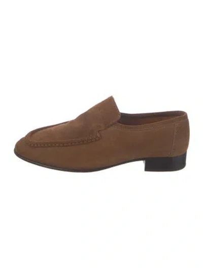 Pre-owned The Row Adam Suede Loafers Suede Loafers In Brown