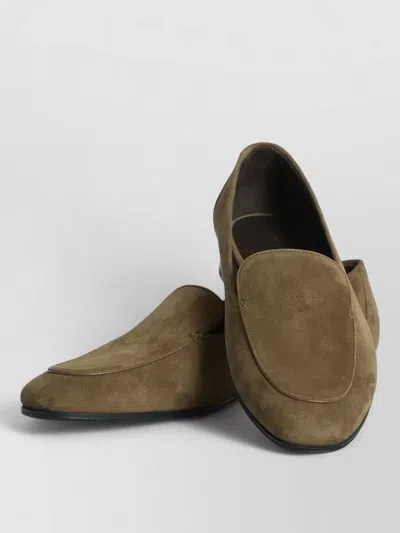 The Row Adam Two Suede Goatskin Almond Toe Loafers In Multi