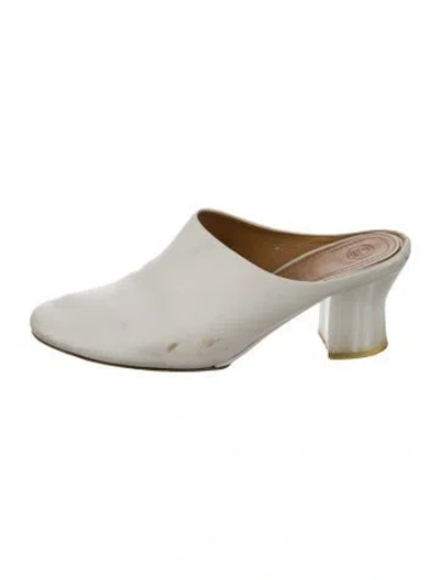 Pre-owned The Row Adela Leather Mules In Black