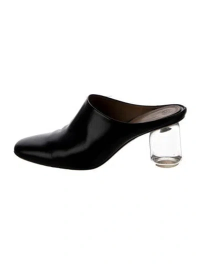Pre-owned The Row Adela Leather Mules In Black
