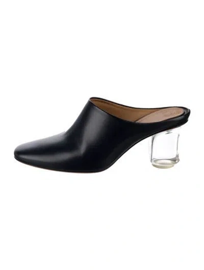Pre-owned The Row Adela Leather Mules In Black