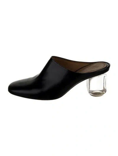 Pre-owned The Row Adela Leather Mules In Blue