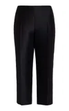 The Row Adelie Wool And Silk-blend Pants In Black