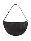 The Row Adjustable Leather Shoulder Bag In Black