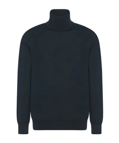 The Row Adlan Wool Rollneck Sweater In Blue