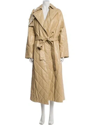 Pre-owned The Row Agathon Calfskin Trench Coat W/ Tags In Neutral