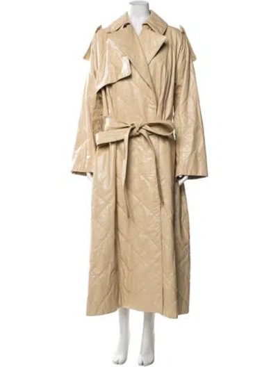 Pre-owned The Row Agathon Coat Leather Trench Coat In Neutrals