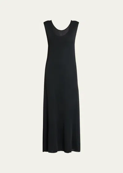 The Row Agla Scoop-neck Sleeveless Maxi Dress In Black