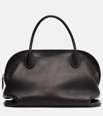 The Row Agnes 12 Grained-leather Tote Bag In Black