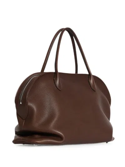 The Row Agnes 15 Leather Shoulder Bag In Purple