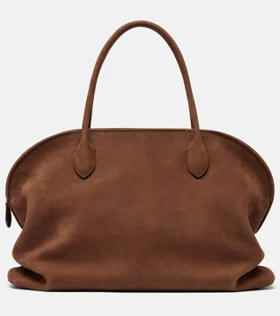 The Row Agnes 15 Leather Tote Bag In Brown