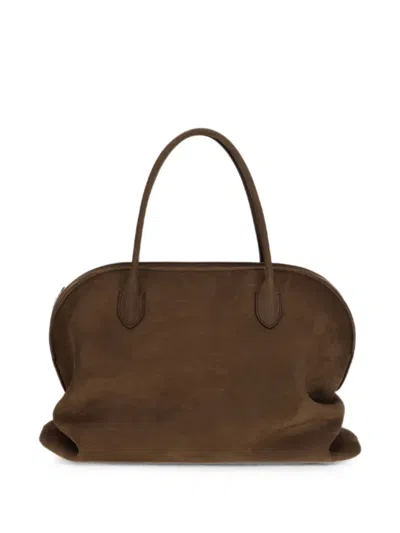 The Row Agnes 15 Nubuck Shoulder Bag In Brown
