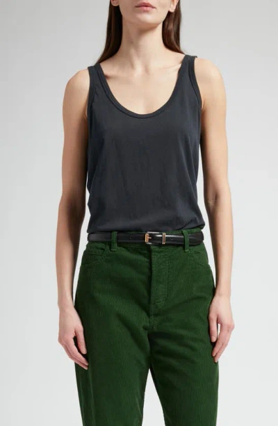 The Row Aika Organic Cotton Tank In Black