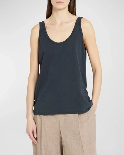 The Row Aika Relaxed Tank Top In Black